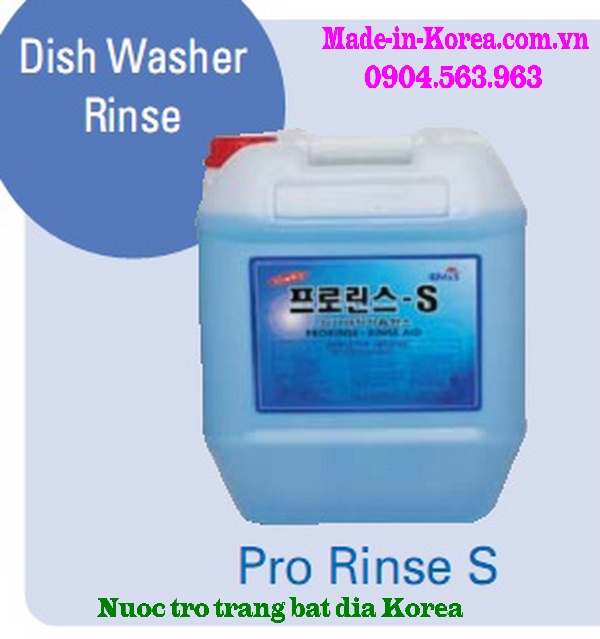 Nước trợ tráng bát đĩa dành cho máy rửa bát đĩa Korea Pro Rinse S